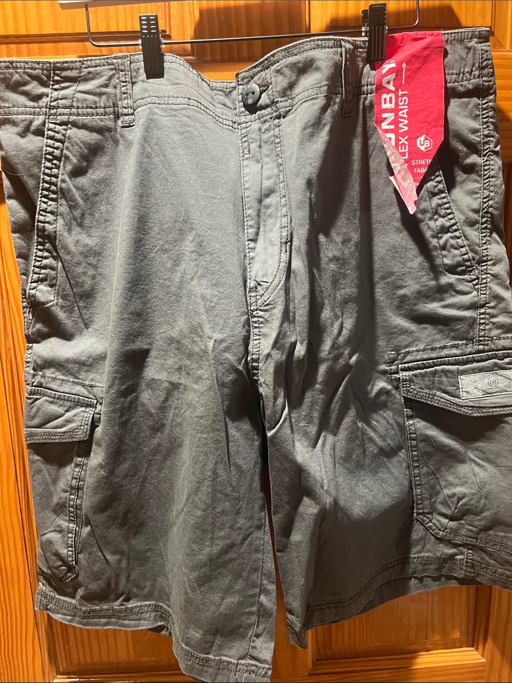 UNIONBAY Men's Gray Cargo Shorts with Multiple Pockets